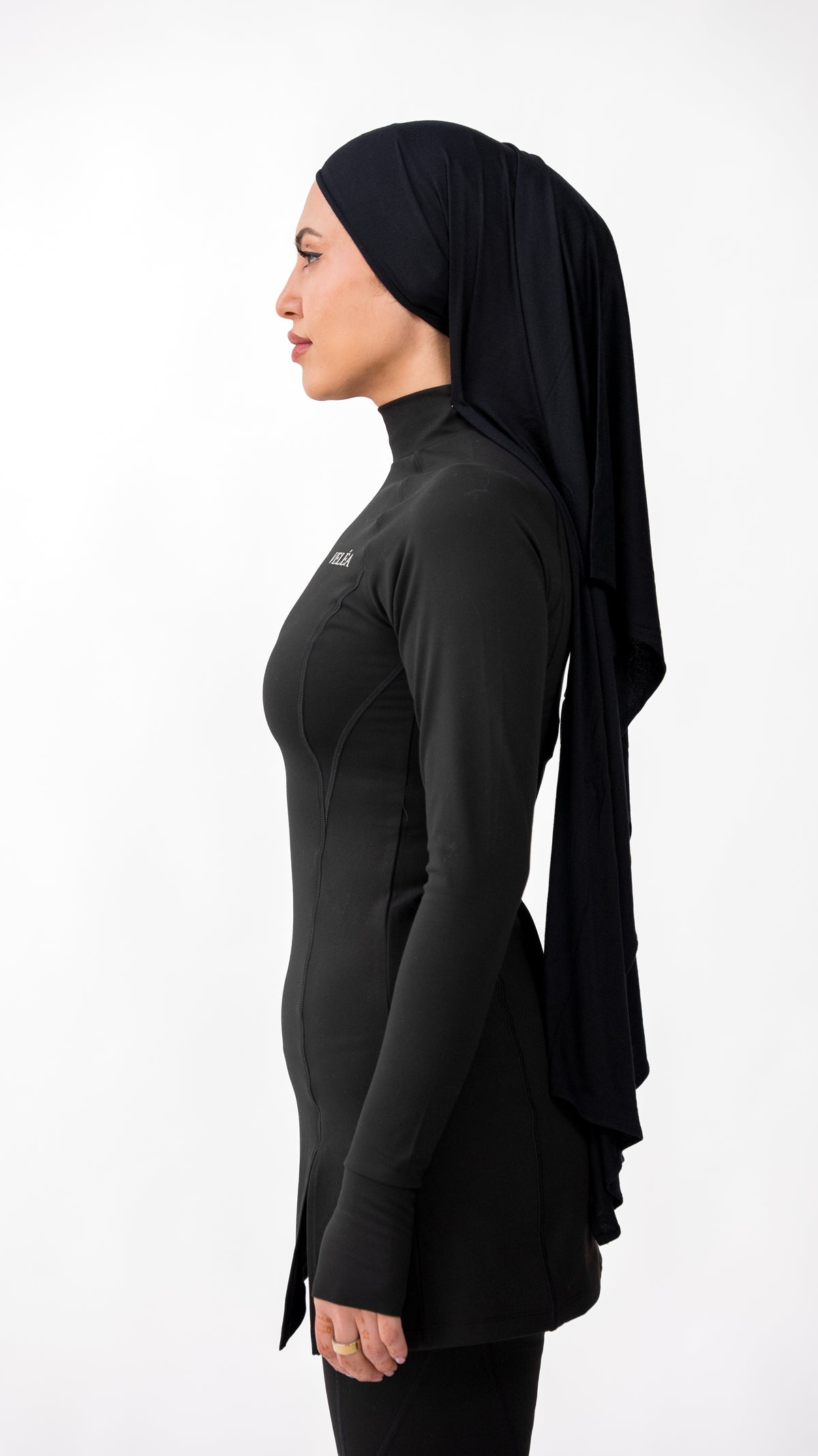 Éclipse Edition modest activewear set, full length front view