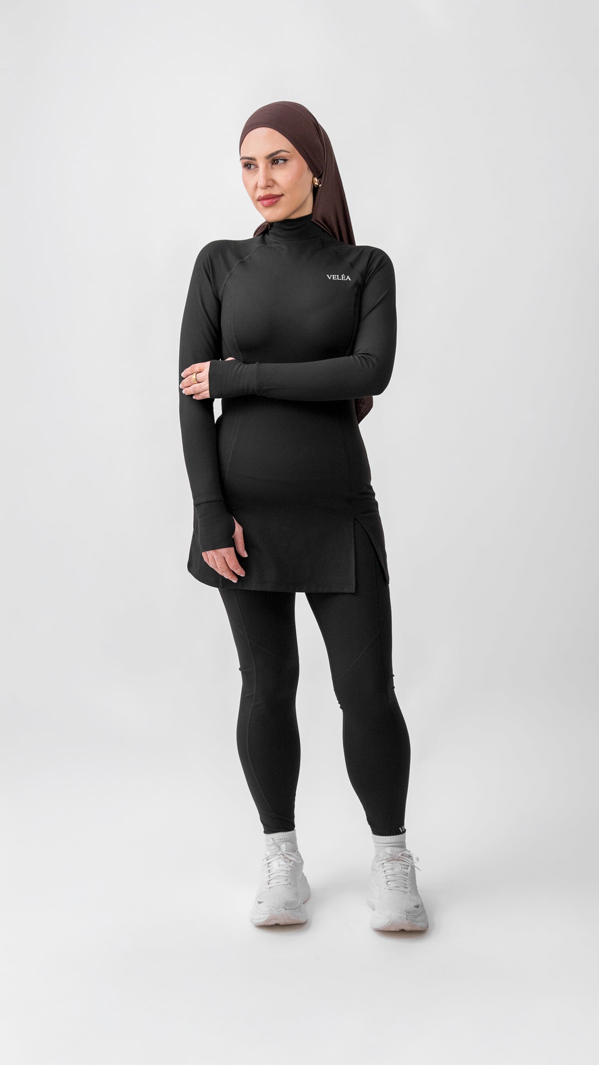 Éclipse Edition high-rise legging, four-way stretch modest activewear